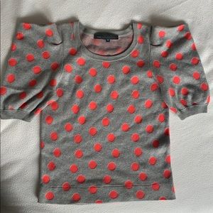 MarcJacobs Polka Dot Puff Sleeve Wool Shirt